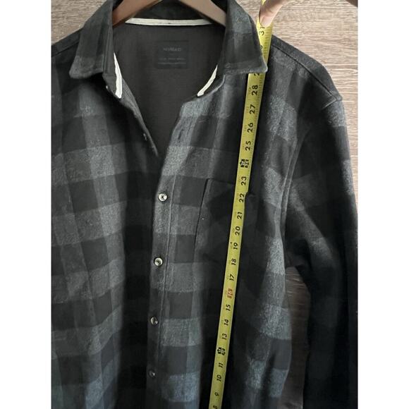 Nomad Flannel Button Shirt Men’s Sz XL Black Gray Plaid Thermal Lined - Picture 3 of 7